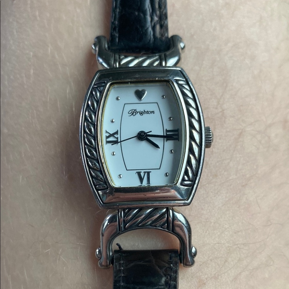 Brighton Silver and Black Women's Watch